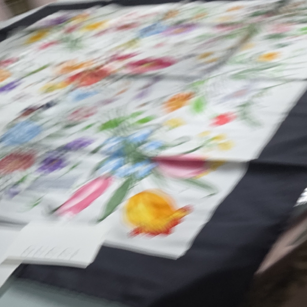 Gucci Multicolor Floral Silk Scarf - Picture 5 of 11